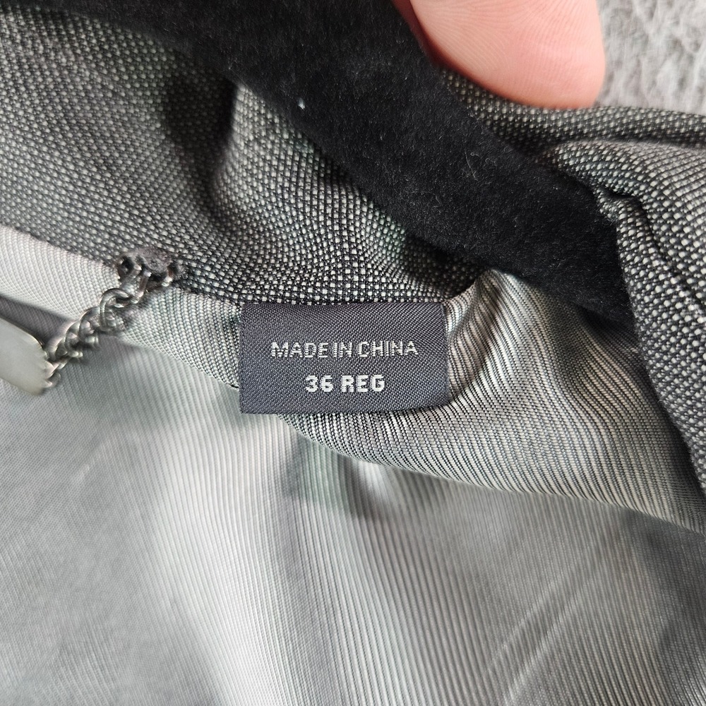 Armani Exchange Mens Grey Two Button Blazer‎ Jacket 36R Slim Fit Sport Coat - Picture 7 of 14